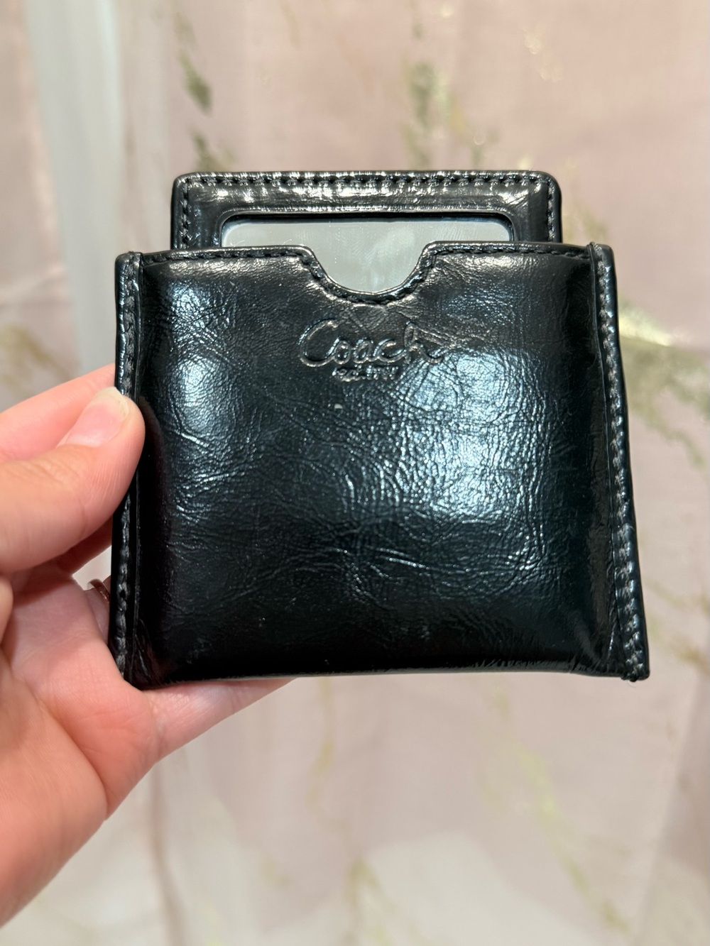 Coach Black Leather mirror